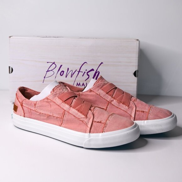 BLOWFISH MALIBU Women's Pink Marley Slip On Washed Canvas Sneaker - Size 10 - Picture 3 of 13